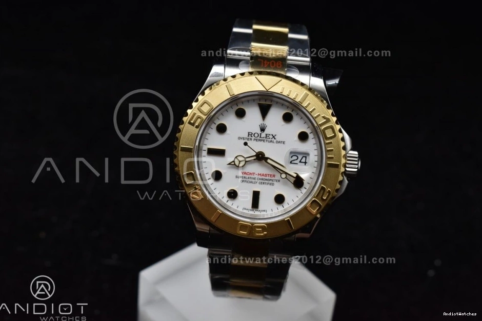 Best YG Dial 116623 White Reliable 1202 GMF Edition SS Plated YG SA Yacht-Master Bracelet on 1013